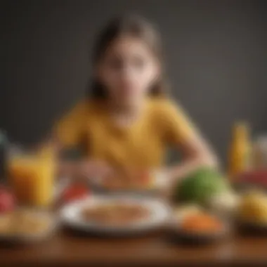 Dietary Habits and Childhood Obesity Diagram illustrating dietary habits affecting childhood obesity