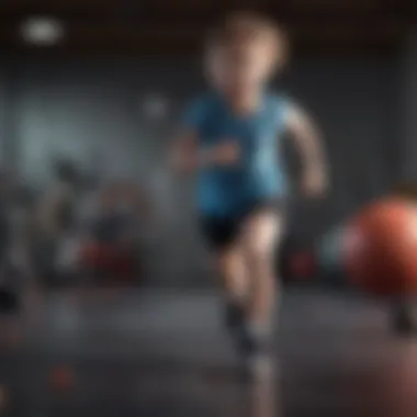 Illustration of a child engaging in physical activity