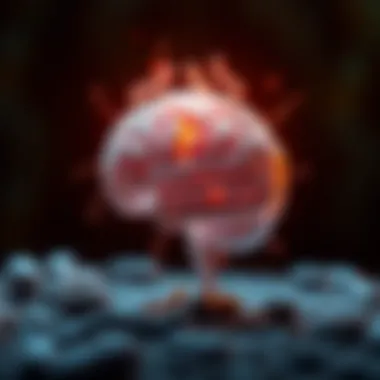 Visual representation of probiotics influencing brain activity