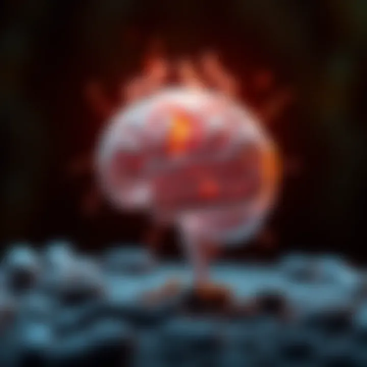 Visual representation of probiotics influencing brain activity