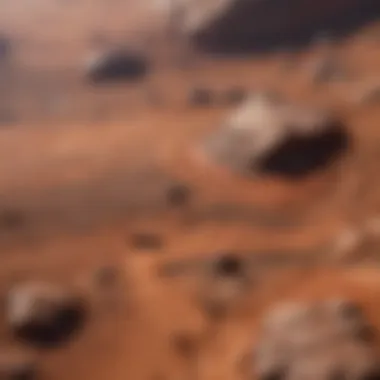 Mars Geology and Surface Features Close-up images of the surface of Mars highlighting its geological features