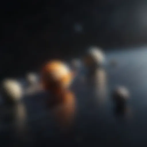 A detailed illustration of the solar system showing planets and their orbits