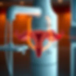 Diagram illustrating the effects of radiation therapy on vaginal health