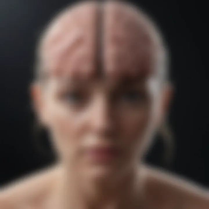 Illustration of brain development affected by alcohol exposure during pregnancy