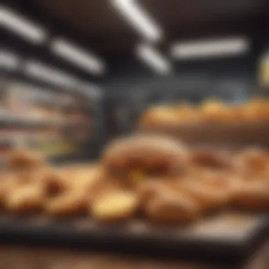 Processed food items on display