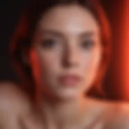 Visual representation of red light therapy.