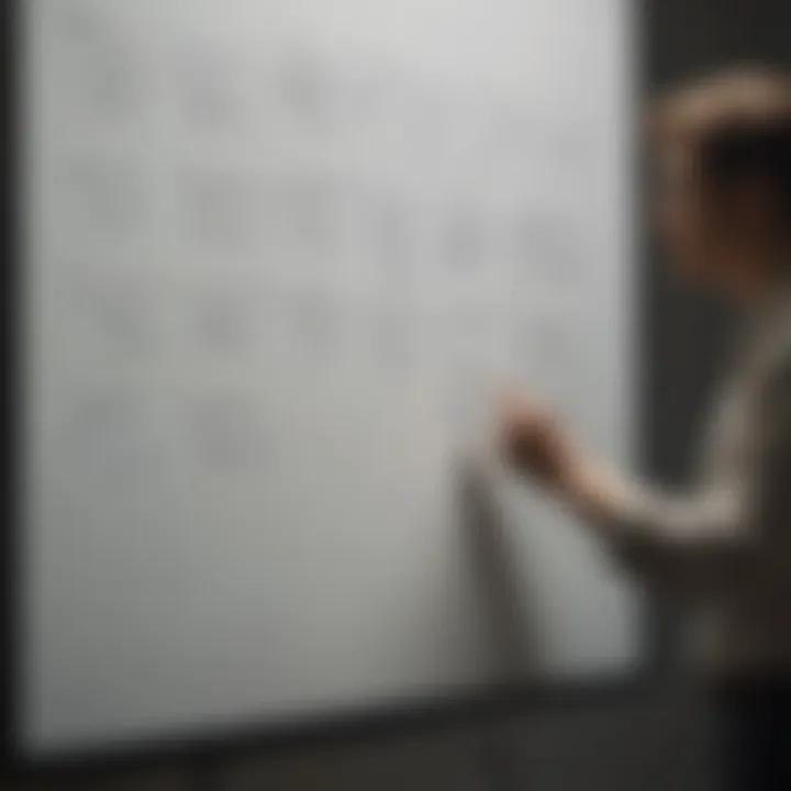 An image of a person brainstorming ideas on a whiteboard, showcasing creativity in writing.