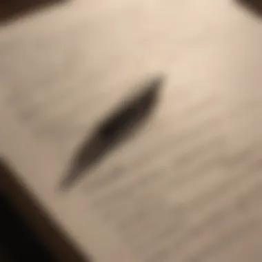 The Art of Writing A close-up of a notebook with a pen, symbolizing the art of writing.