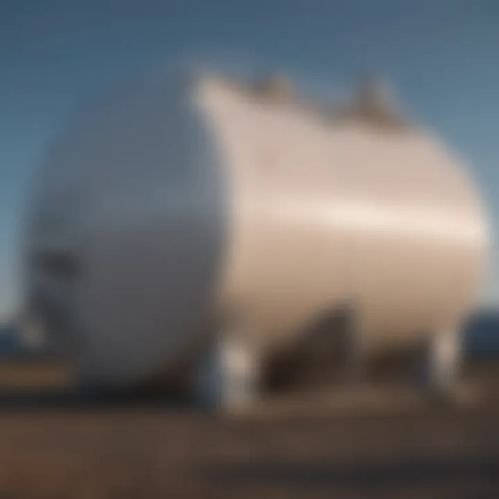 Hydrogen storage tank showcasing high-pressure storage