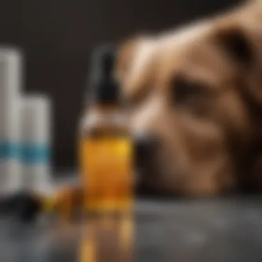 A pet being treated with essential oil in a safe environment