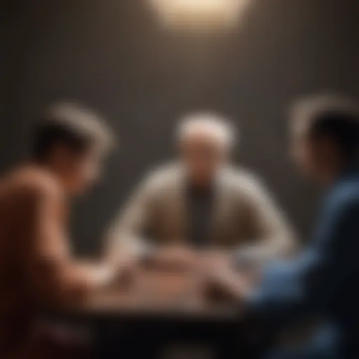 Visual representation of psychotherapy techniques for mental health