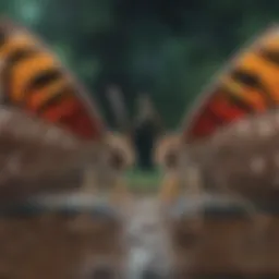 Illustration of color adaptation in moth species