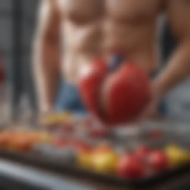 Visual representation of lifestyle modifications to prevent cardiovascular disease.