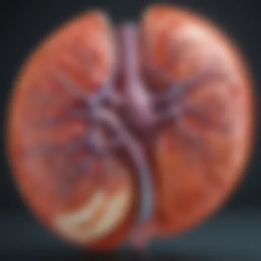 Illustration of kidney function and potential impairment due to medication