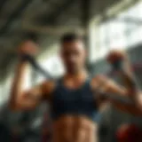 An athlete performing low intensity strength training with resistance bands