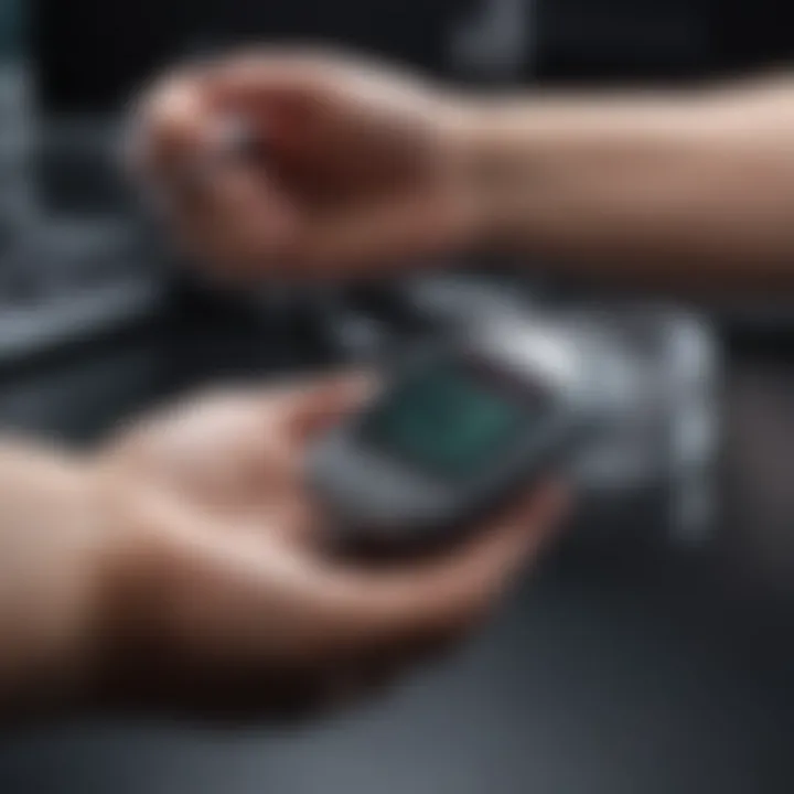 Blood glucose monitoring setup