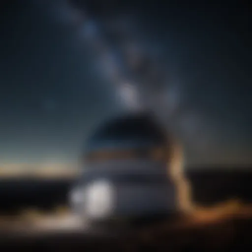 A breathtaking view of the Mauna Kea Observatory under a starry sky