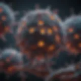 Illustration depicting the molecular structure of melanoma cells