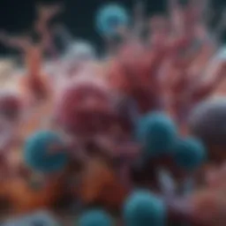 Microscopic view of diverse aquatic microbes