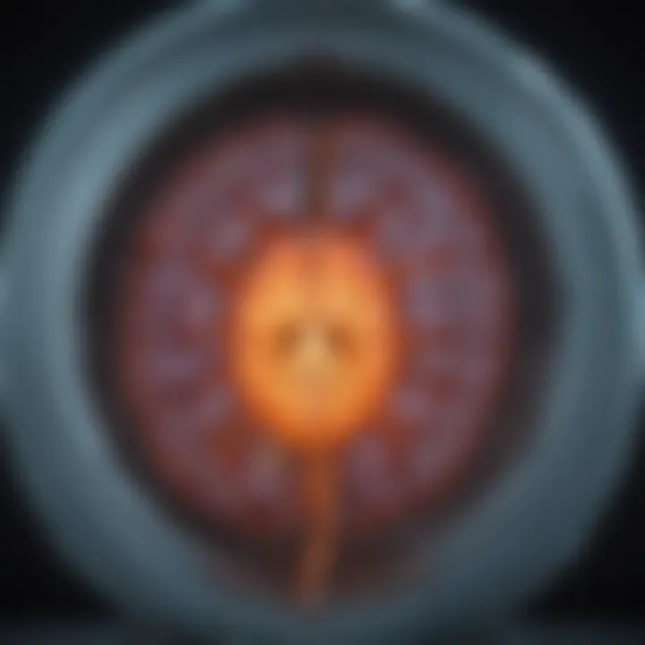 MRI scan showcasing MS lesions