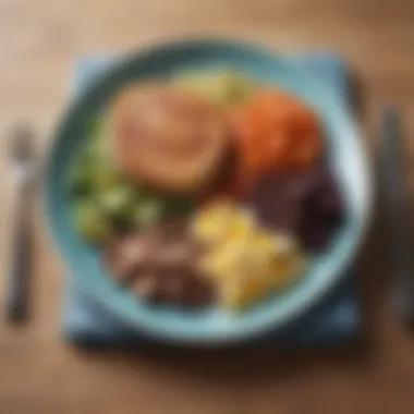 Balanced plate demonstrating meal planning for diabetes