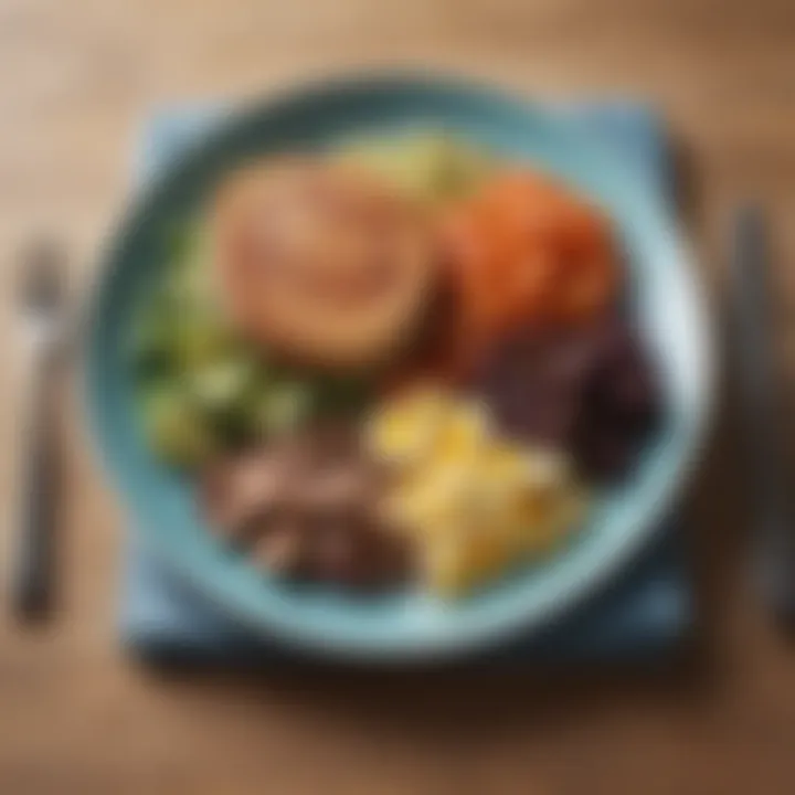 Balanced plate demonstrating meal planning for diabetes