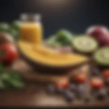 Visual representation of potassium-rich foods