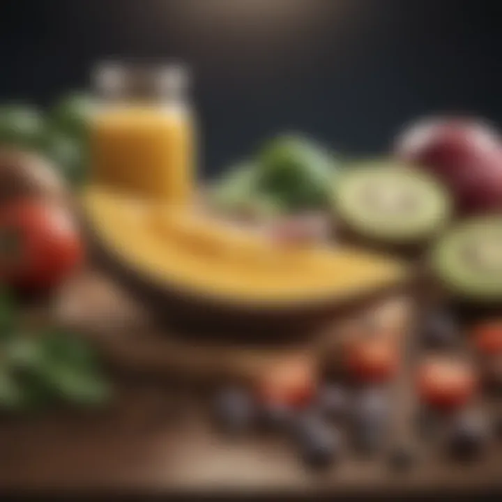 Visual representation of potassium-rich foods