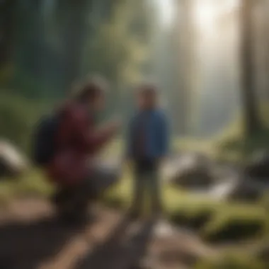 Mentor guiding a young researcher