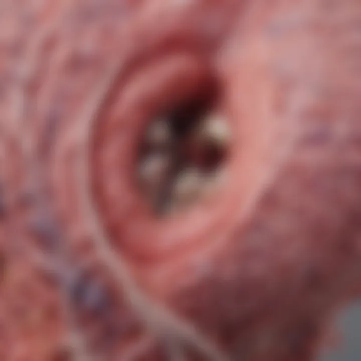 Histological image of a benign parotid tumor