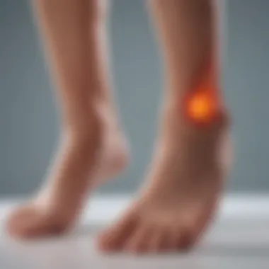 Visual representation of the symptoms experienced in diabetic neuropathy.