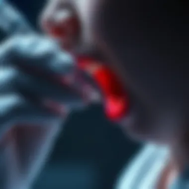 Oropharyngeal swab testing technique