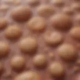 Illustration depicting the texture of porosis skin