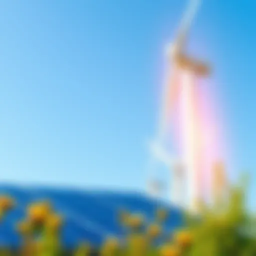 A visual representation of renewable energy sources like wind and solar