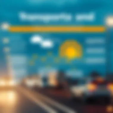 Transportation and Emissions An infographic illustrating the impact of transportation on greenhouse gas emissions