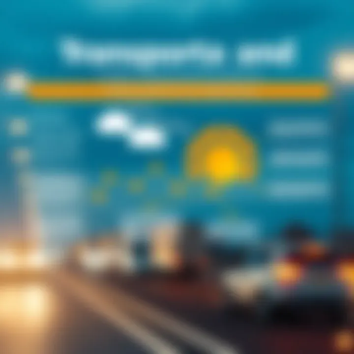 Transportation and Emissions An infographic illustrating the impact of transportation on greenhouse gas emissions