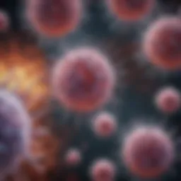 Microscopic view of PTIS cancer cells displaying unusual characteristics