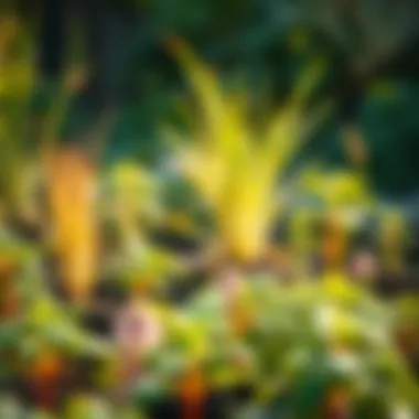 A serene garden showcasing the benefits of filtered water on plant growth