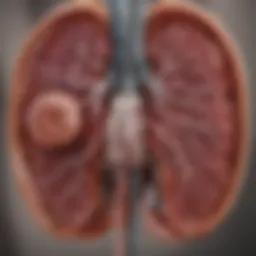 Diagram illustrating kidney anatomy and function
