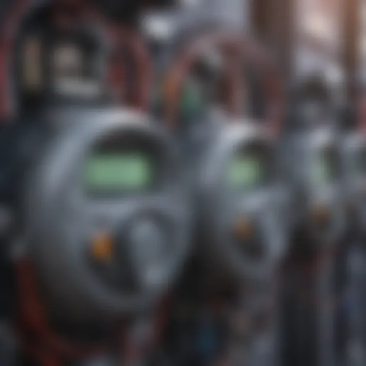 Illustration of smart grid technology connectivity