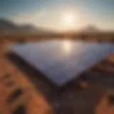 Solar panels reflecting sunlight in a vast Indian landscape