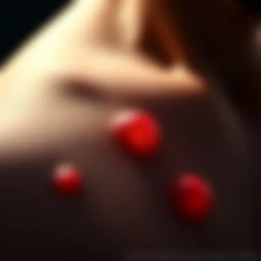 Illustration depicting psoriasis lesions on the skin