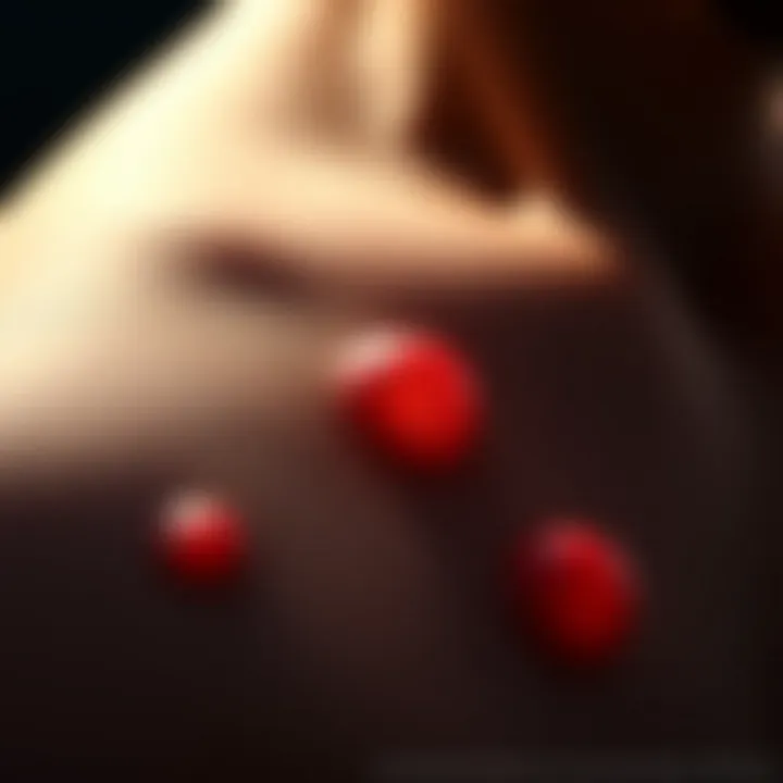 Illustration depicting psoriasis lesions on the skin