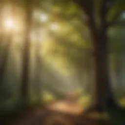 Sunlight streaming through trees representing natural vitamin D synthesis