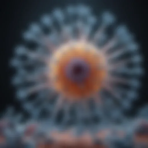 Visual representation of influenza virus structure.