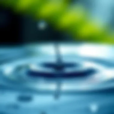 Water Interaction with Super Hydrophilic Surface Close-up view of super hydrophilic coating demonstrating water droplet behavior