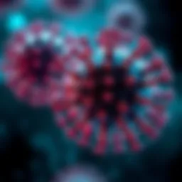 Scientific representation of HIV cells