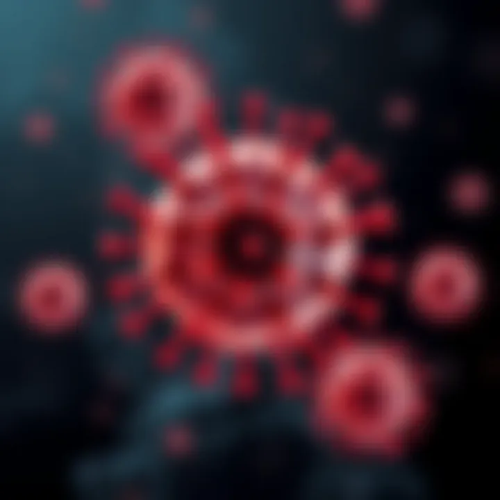 Illustration depicting various viral infections.