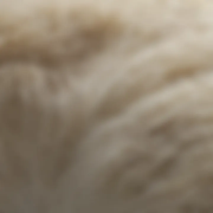 Close-up of polar bear fur showing light scattering