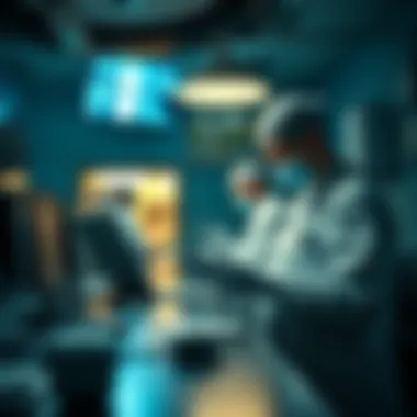 A visual representation of the intersection between technology and traditional health care.